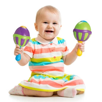 Chocalho Maracas Infantil - Colorida - Elka