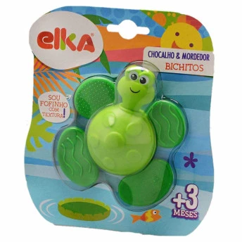Chocalho e Mordedor - Bichitos - Tartaruga - Verde - Elka