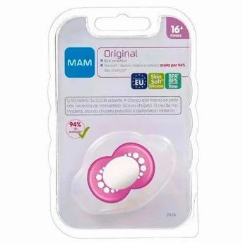 Chupeta - Clássica - SkinSoft - 16m - Rosa - MAM