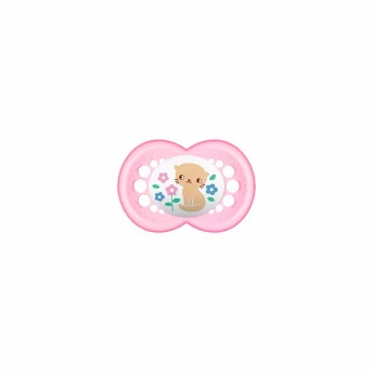Chupeta - SkinSoft - 6m - Gatinha - Rosa - MAM