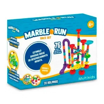Circuito Corrida de Bolinhas - Marble Run - Race Set - 76 peças - Multikids