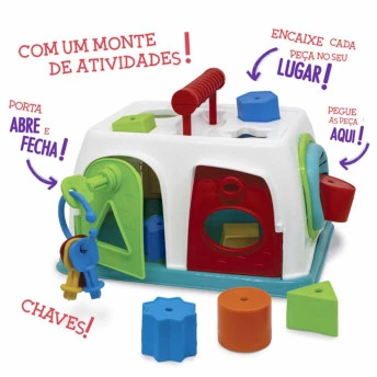 Conjunto com Atividades Didáticas - Caixa de Brincadeiras - Elka