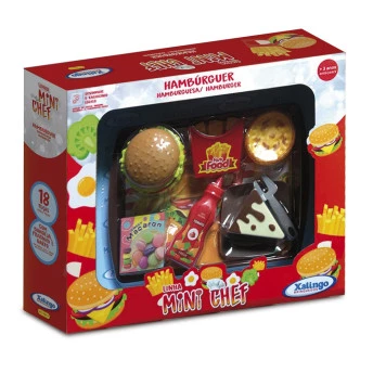 Conjunto Cozinha e Comidinha - Mini Chef - Hambúrguer - Xalingo