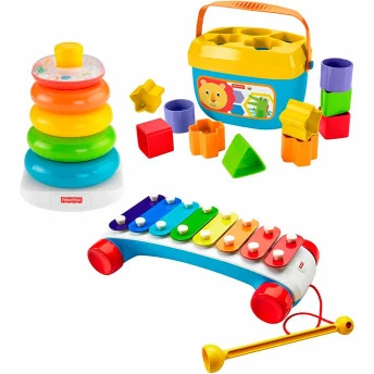 Conjunto Brinquedos para Bebês - Trio de Clássicos - Fisher-Price