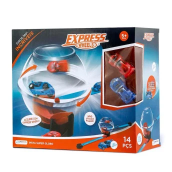 Conjunto de Pista e Carrinhos - Express Wheels - Super Globo - Multikids
