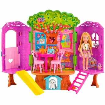 Conjunto e Boneca - Barbie Chelsea - Casa na Árvore - Mattel
