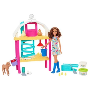 Conjunto e Boneca - Barbie Profissões - Diversão na Fazenda - Mattel