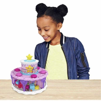 Conjunto e Mini Boneca - Polly Pocket - Bolo de Aniversário - 25 Surpresas - Mattel