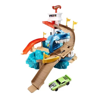 Conjunto e Pista - Hot Wheels City - Ataque do Tubarão - Muda de Cor - Mattel