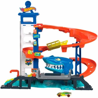 Conjunto e Pista - Hot Wheels City - Fuga de Salto do Tubarão - Mattel