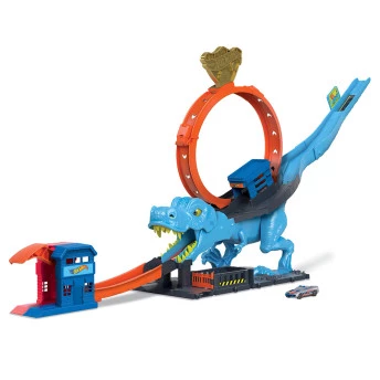 Conjunto e Pista - Hot Wheels City - Mordida de T-Rex - Mattel