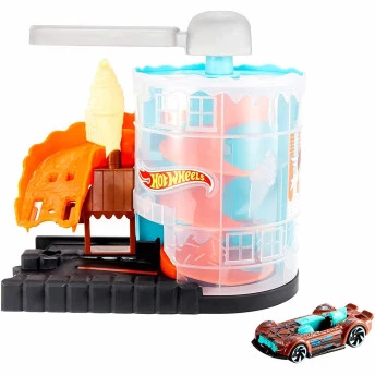 Conjunto e Veículo - Hot Wheels City Toxic - Sorveteria - Mattel 