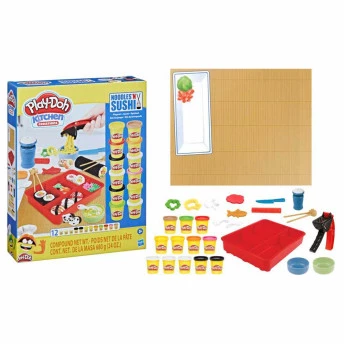 Conjunto Massa de Modelar - Play-Doh Kitchen - Macarrão e Sushi - Hasbro