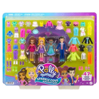 Conjuntos e Bonecas - Polly Pocket Sparkle Cove Adventure - 47 Peças - Mattel