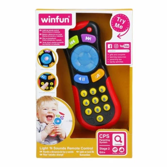 Controle Remoto Infantil do Bebê - Luzes e Sons - Preto - Winfun