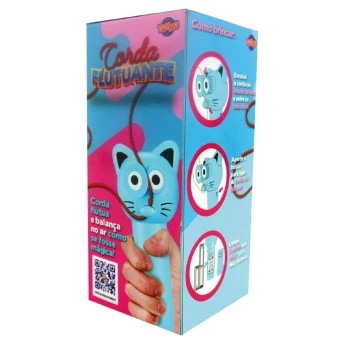 Corda Flutuante de Brincar - Gatinho - Azul ou Rosa - Toyng