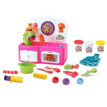 Cozinha Infantil - Massinha de Modelar - Diver Massa - Kitchen - Rosa - Divertoys