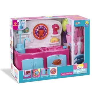 Cozinha Infantil Divertida - My Little Collection - Sai Água - Divertoys
