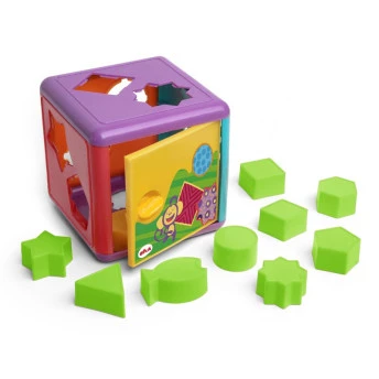 Cubo de Encaixes Geométricos Didático Infantil - Elka