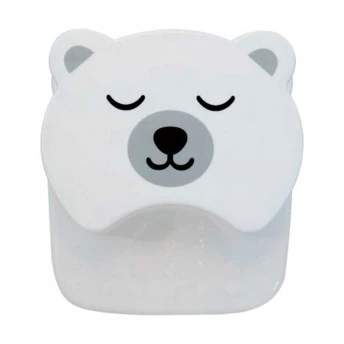 Degrau Antiderrapante Multiuso - 2 em 1 - Urso - Branco - Buba