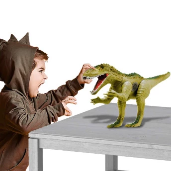 Figura Eletrônica - Dinossauro Furious com Som - Verde - Adijomar