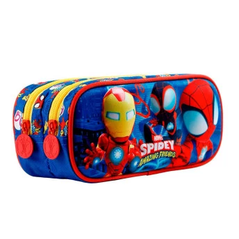 Estojo 3D Infantil Escolar Duplo - Marvel - Spidey R - Xeryus