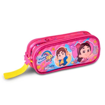 Estojo Infantil Escolar Duplo - Maria Clara e JP - Rosa - Clio Style