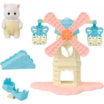 Figura com Acessório - Sylvanian Families - Moinho de Vento - Epoch Magia