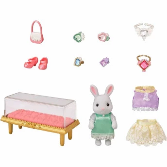 Figura com Acessório - Sylvanian Families - Joias e Pedras - Epoch Magia