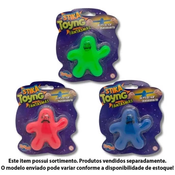 Figura de Apertar - 10 cm - Stika Fantasmas - Sortidos - Toyng