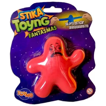 Figura de Apertar - 10 cm - Stika Fantasmas - Vermelho - Toyng