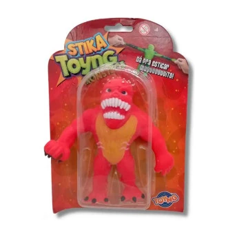 Figura de Apertar - 14 cm - Stika Monstros - Vermelho - Toyng
