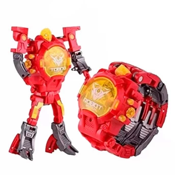 Figura Eletrônica - 2 em 1 - Robot Watch - Relógio e Robô - Vermelho - Multikids