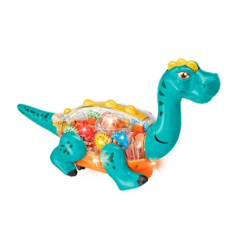 Figura Eletrônica - Bate e Volta - Dino - Verde - DM Toys