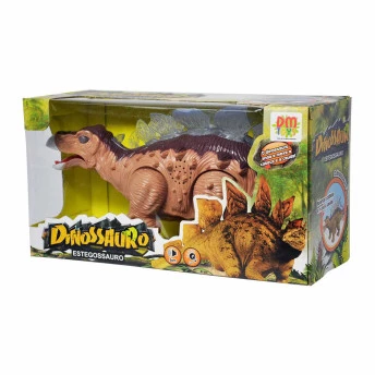 Figura Eletrônica - Dinossauro - Estegossauro - DM Toys