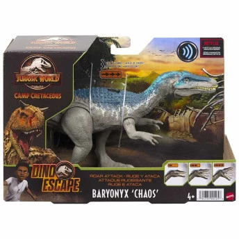 Figura Eletrônica - Jurassic World - Roar Attack - Baryonyx Chaos - Mattel