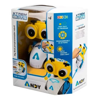 Figura Eletrônica - XTrem Bots Robô - Andy - 30 Ações - Fun Divirta-se