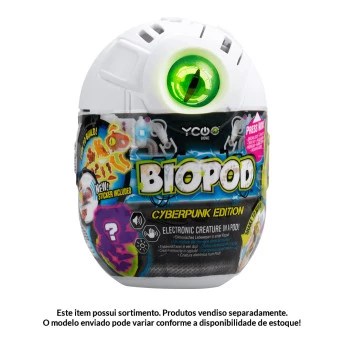 Figura Eletrônica Surpresa - Biopod Cyberpunk - Cápsula - Fun Divirta-se