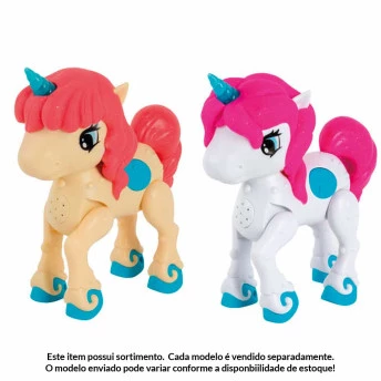 Figura Eletrônica - Baby Unicórnio com Luz e Som - Sortido - DM Toys