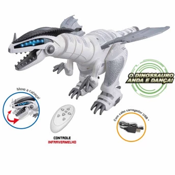Figura Interativa - Dino Mega Rex com Controle Remoto - DM Toys