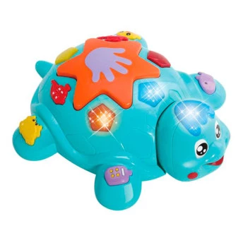 Figura Interativa - Tartaruga Baby - Luz e Som - DM Toys