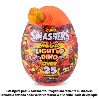 Figura Surpresa - Smashers Mega Light up Dino - Ovo Grande - Fun Divirta-se