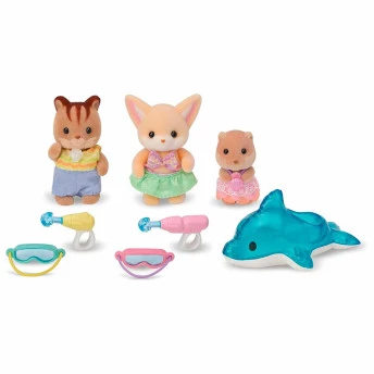 Figuras - Sylvanian Families - Diversão na Piscina - Epoch Magia