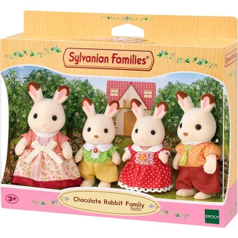 Figuras - Sylvanian Families - Família Coelhos Chocolate - Epoch Magia