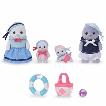 Figuras - Sylvanian Families - Família das Focas - Epoch Magia