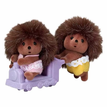 Figuras - Sylvanian Families - Gêmeos Porco Espinho - Epoch Magia