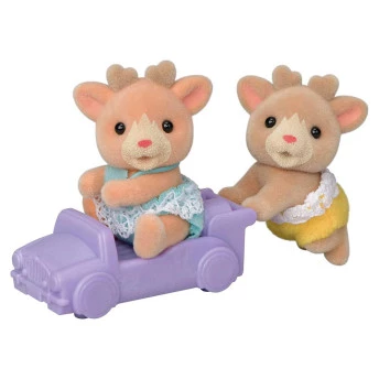 Figuras - Sylvanian Families - Gêmeos Renas - Epoch Magia
