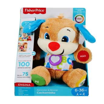 Pelúcia Interativa - Aprender e Brincar - Puppy - Cachorrinho - Fisher-Price