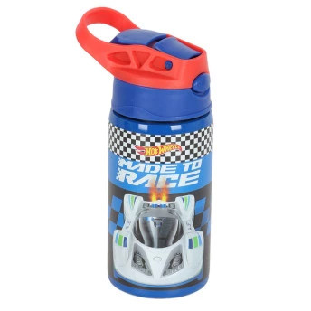 Garrafa com Bico - Aço Inox - 500ml - Hot Wheels MTR - Luxcel