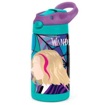 Garrafa Infantil - Aço Inox - 500ml - Wandinha - Luxcel